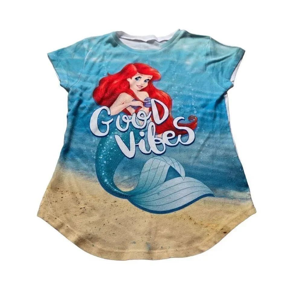 Disney Store Little Mermaid Girl shirt M7/8